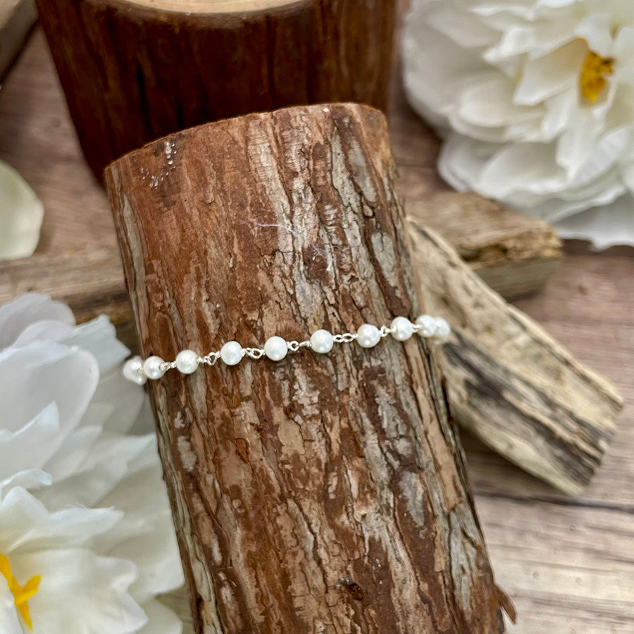 Bracelet femme NOT SO VIRGIN – perles de culture d’eau douce, montage rosaire et argent 925
