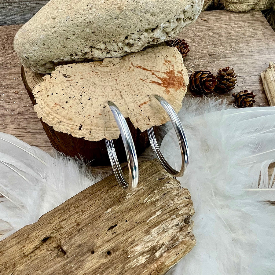 Boucles d’oreilles femme LICK MY LOOP, CHÉRI – créoles épaisses en argent 925