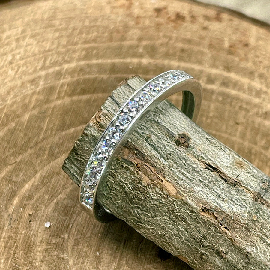 Bague femme I'M TOO ICY FOR U, BABY – argent 925 et zircons façon diamant serti demi-lune