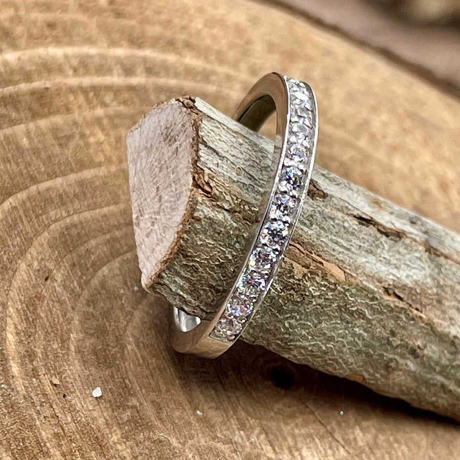 Bague femme I'M TOO ICY FOR U, BABY – argent 925 et zircons façon diamant serti demi-lune