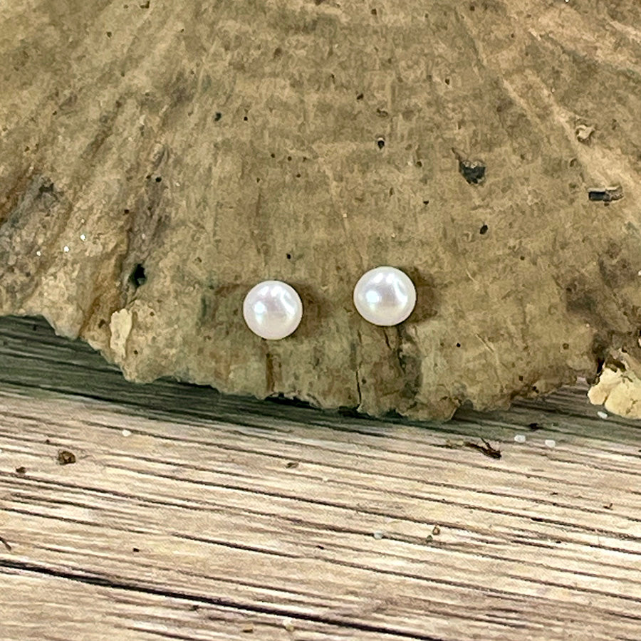 Boucles d’oreilles femme GOOD PEARL GONE BAD – perles de culture d’eau douce, clous argent 925