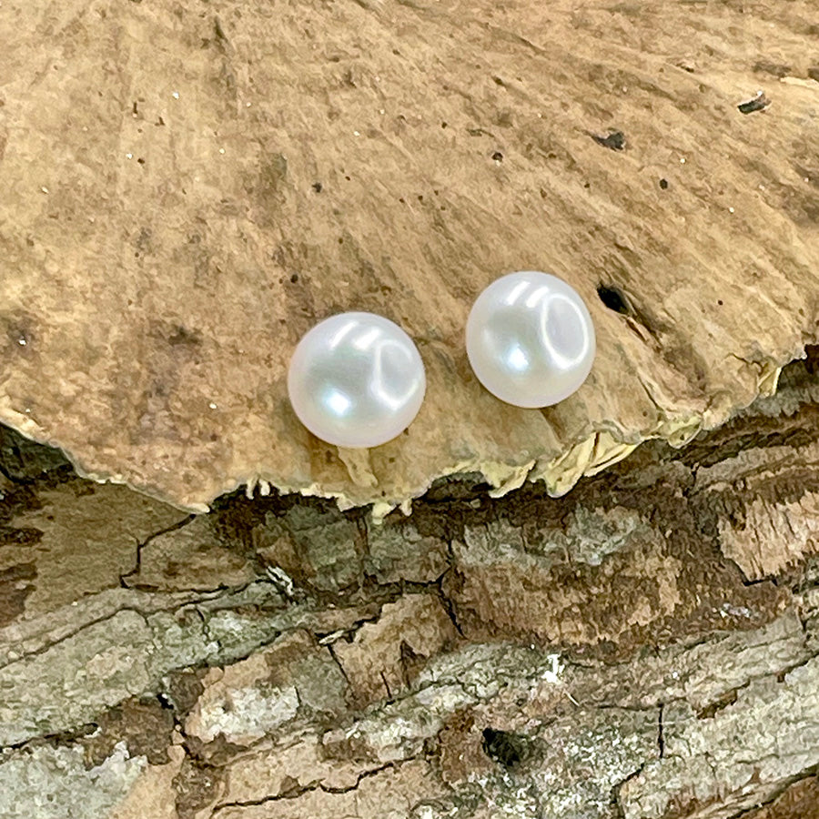 Boucles d’oreilles femme GOOD PEARL GONE BAD – perles de culture d’eau douce, clous argent 925