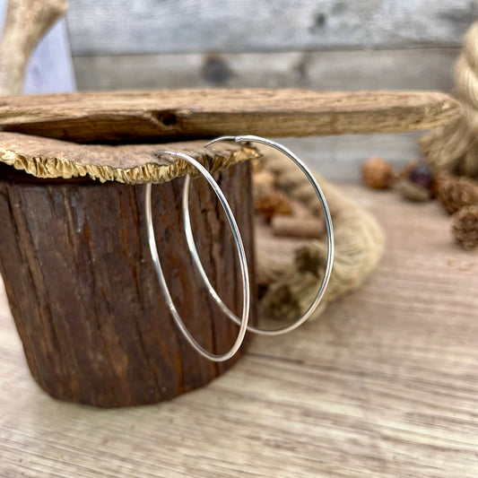 Boucles d’oreilles femme CIRCLE ME CRAZY – créoles argent 925, fil 2 mm