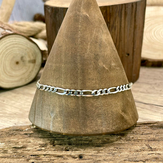 Bracelet homme NO FIGARO GIVEN – maille figaro argent 925