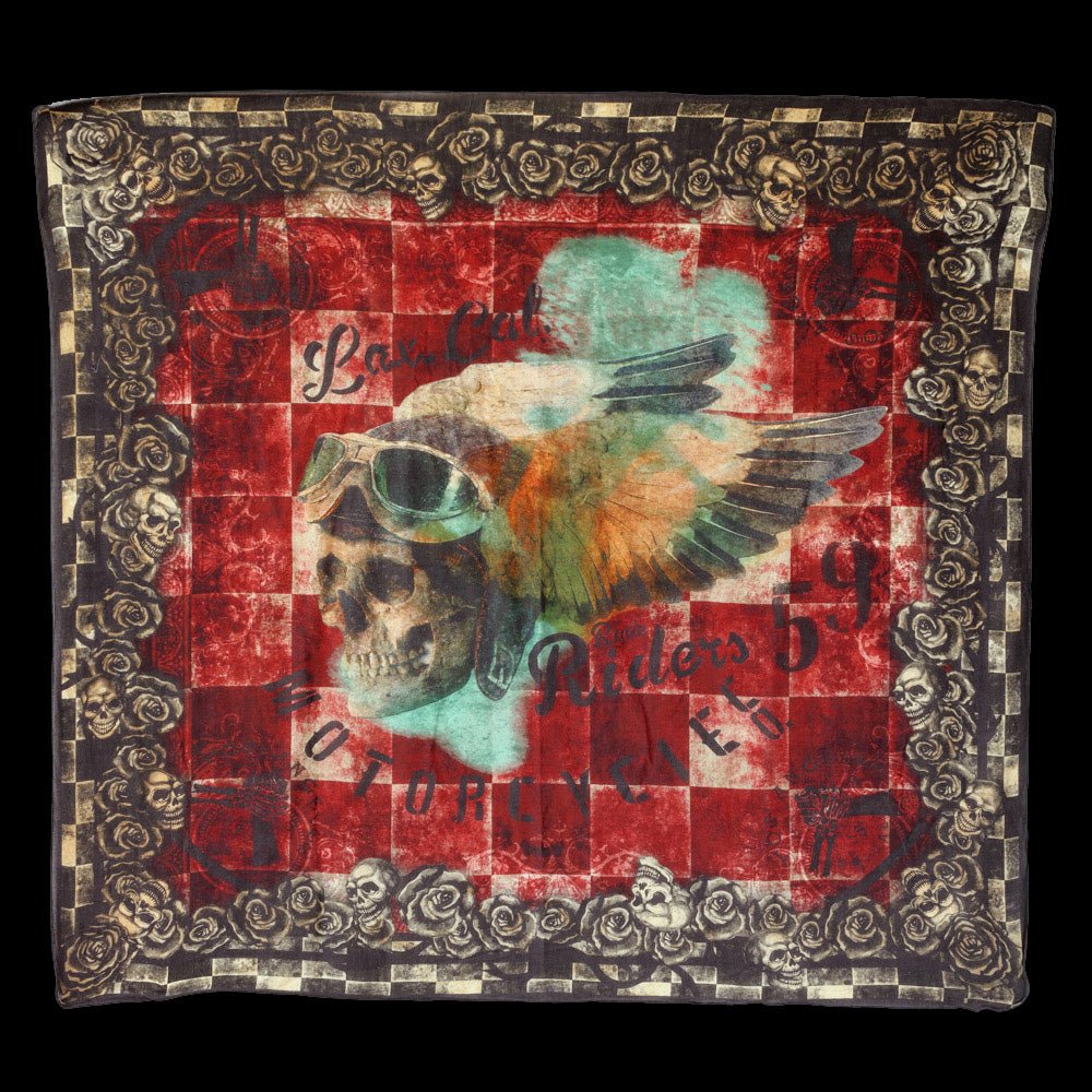 FOULARD RUDE RIDERS® UNISEXE MODÈLE MOTORCYCLES – bijoux fait main en argent 925 | Pitch & Néo