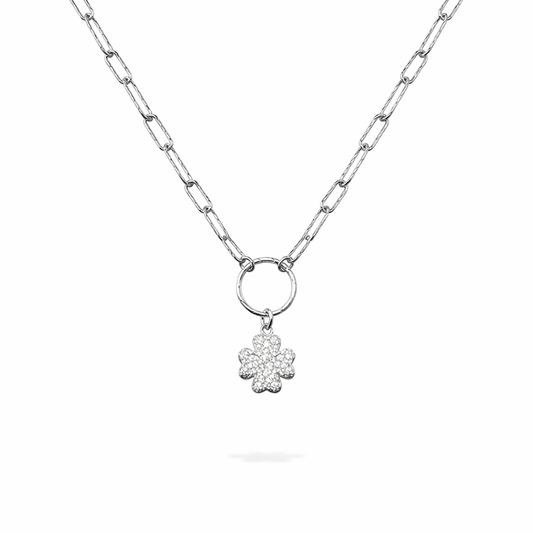 ALPHA CENTAURI 925 SILVER ZIRCONIA STAR CHAIN ​​NECKLACE AND PENDANT