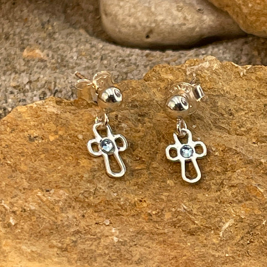 GET REAL! CLOUS D'OREILLE ET PENDENTIFS CROIX ZIRCONS EN ARGENT 925