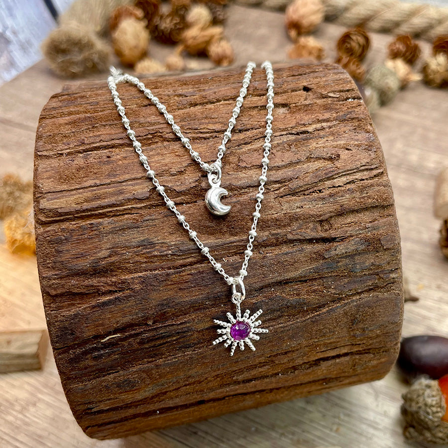 LA VIE EN ROSE DOUBLE ROW BALL CHAIN ​​NECKLACE AND PENDANTS IN BRAZILIAN ROSE QUARTZ AND 925 SILVER