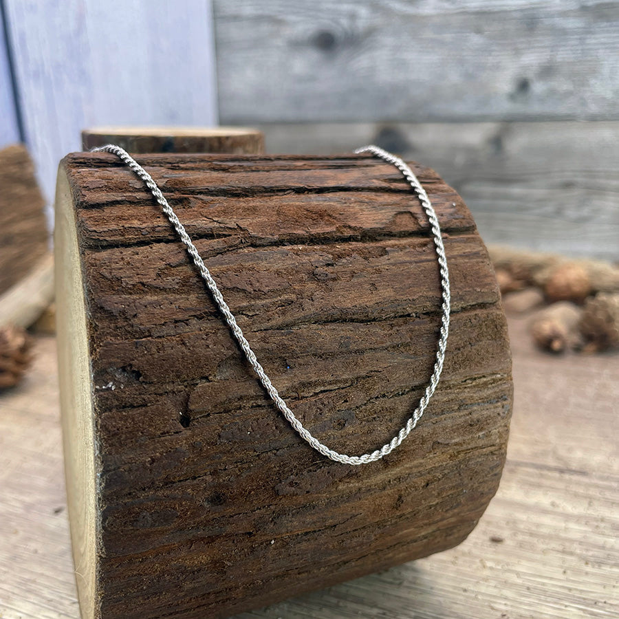 TWIST COLLIER CHAÎNE MAILLE TORSADÉE ÉPAISSE EN ARGENT 925