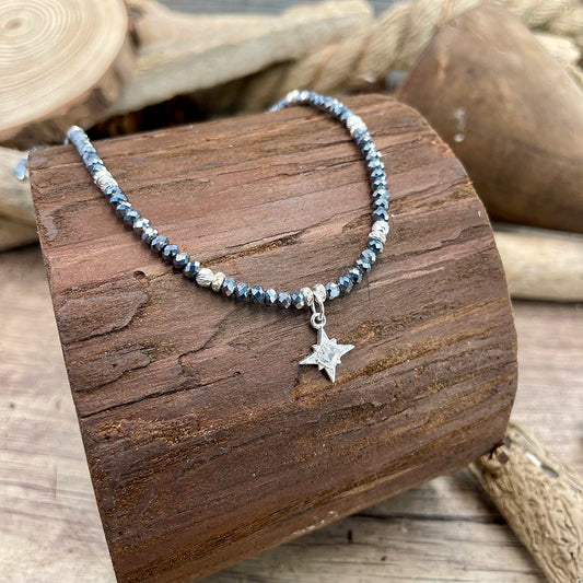 BATHING BEAUTY TERAHERTZ PEARL NECKLACE AND ZIRCONIA AND 925 SILVER STAR PENDANT