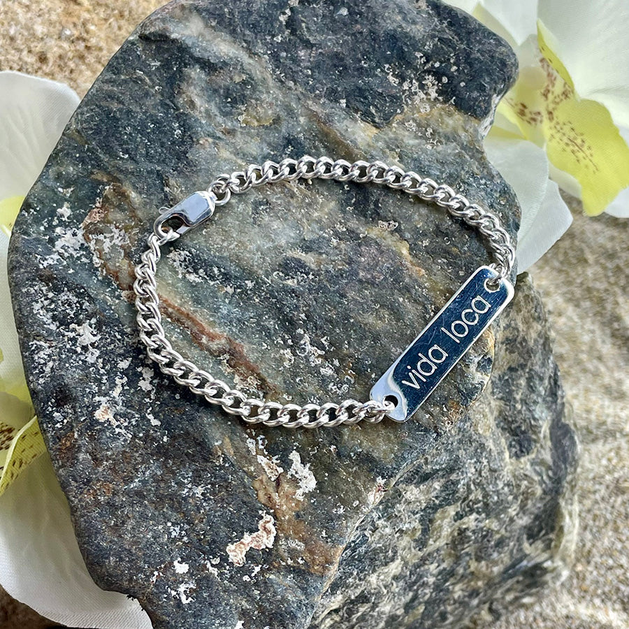 VIDA LOCA BRACELET GOURMETTE PERSONNALISABLE EN ARGENT 925