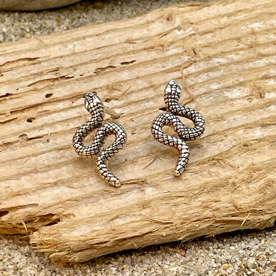 VIPER ROOM BOUCLES D'OREILLES SERPENTS UNISEXE EN ARGENT 925