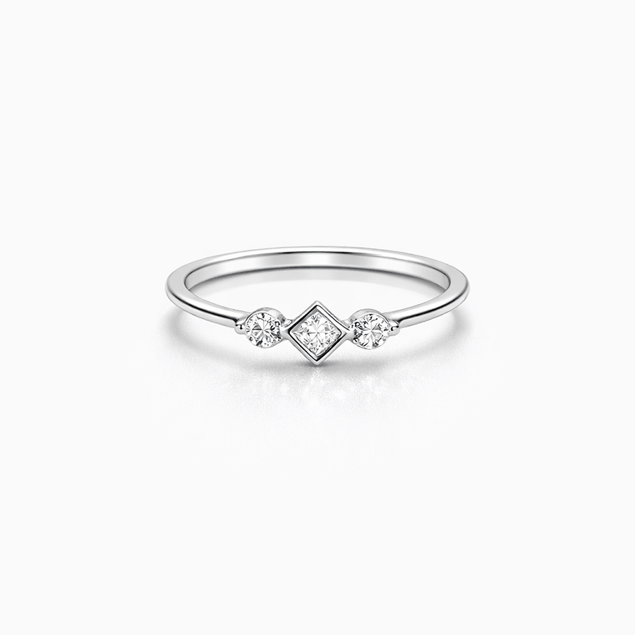 Bague 3 zircons losange et ronds femme argent 925 TRIPLE CRUSH, SWEETHEART – bijoux fait main en argent 925 | Pitch & Néo