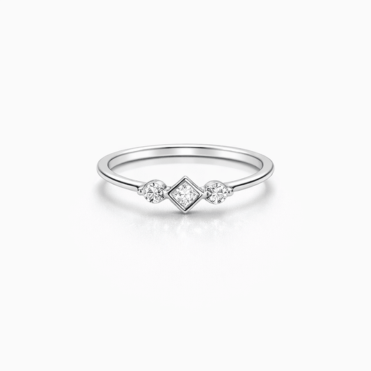 Bague 3 zircons losange et ronds femme argent 925 TRIPLE CRUSH, SWEETHEART – bijoux fait main en argent 925 | Pitch & Néo