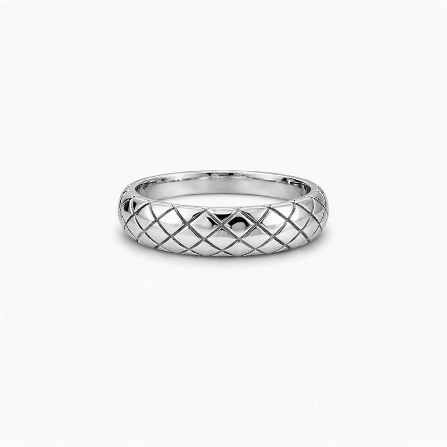 Bague anneau bombé femme argent 925 LICK MY SIN – gravure effet peau de serpent – bijoux fait main en argent 925 | Pitch & Néo