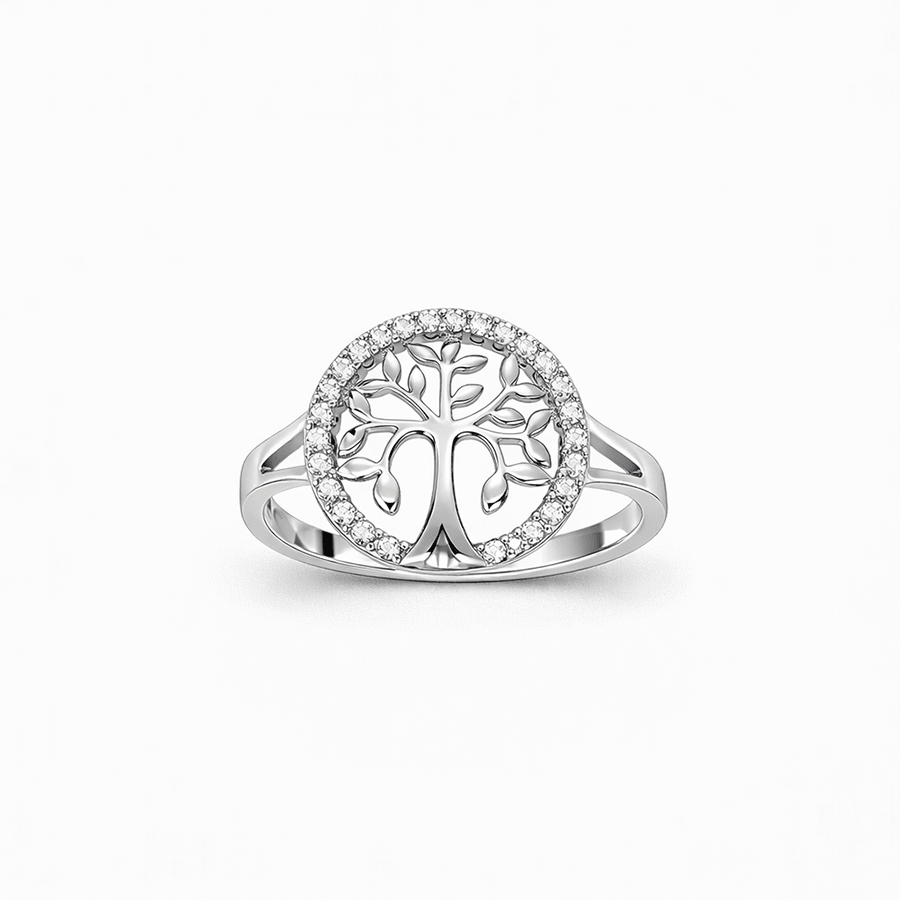 Bague arbre de vie zircon femme argent 925 GROW UP, DARLING – bijoux fait main en argent 925 | Pitch & Néo