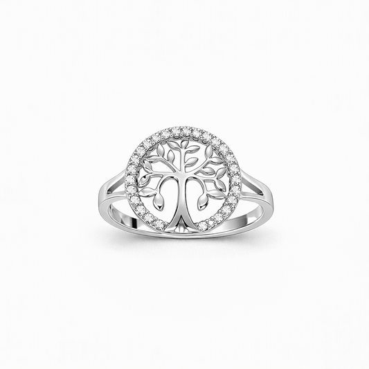 Bague arbre de vie zircon femme argent 925 GROW UP, DARLING – bijoux fait main en argent 925 | Pitch & Néo