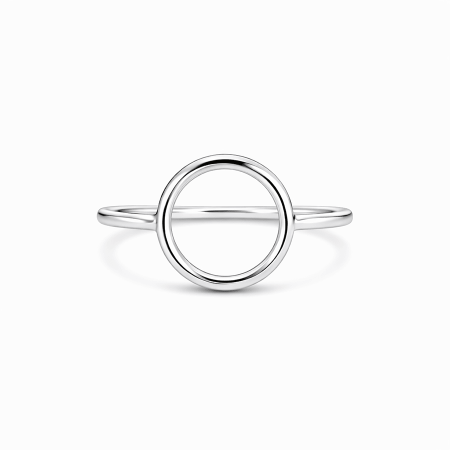 Bague cercle ajouré femme argent 925 SHUT MY CIRCLE – anneau rond graphique – bijoux fait main en argent 925 | Pitch & Néo