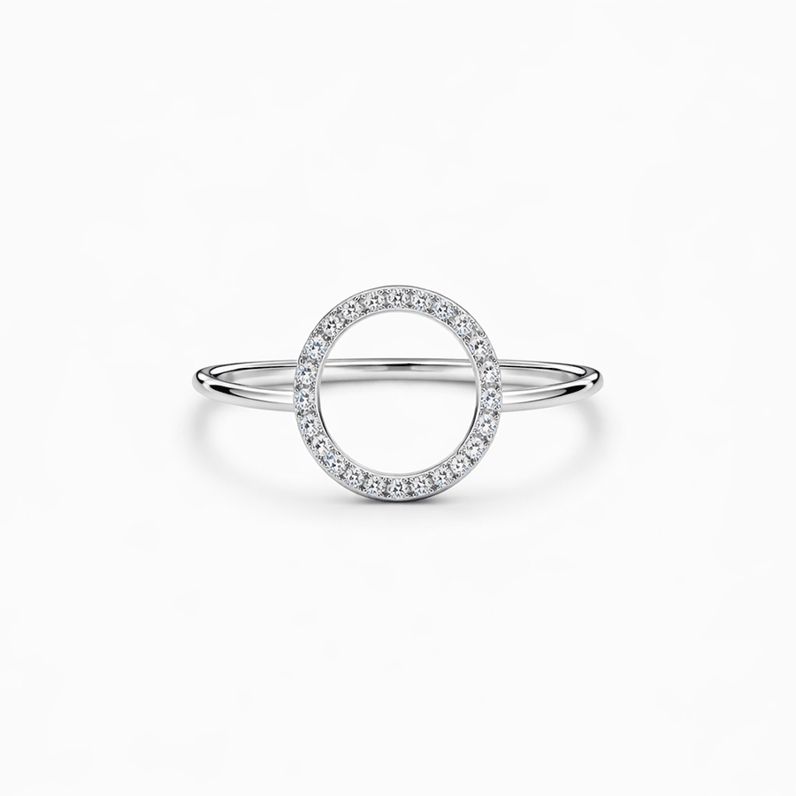 Bague cercle zircons femme argent 925 KISS MY GLITTER – bijoux fait main en argent 925 | Pitch & Néo