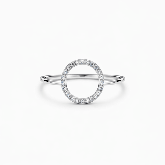 Bague cercle zircons femme argent 925 KISS MY GLITTER – bijoux fait main en argent 925 | Pitch & Néo