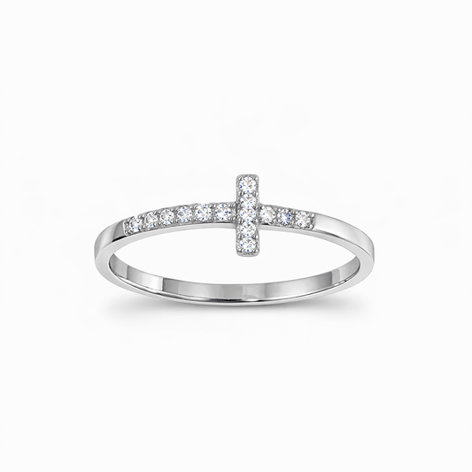 Bague croix zircons femme argent 925 HOLY... BUT HOT – bijoux fait main en argent 925 | Pitch & Néo