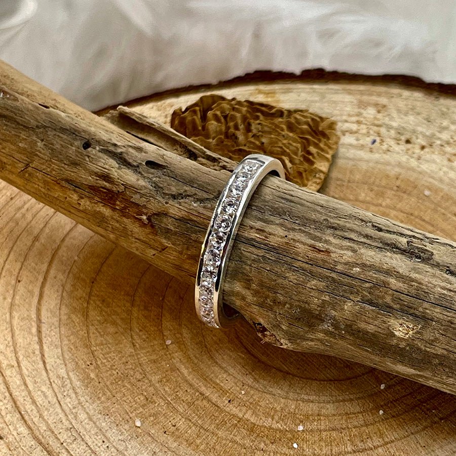 Bague femme ICE DON’T LIE – argent 925 et zircons façon diamant sertis en demi - lune – bijoux fait main en argent 925 | Pitch & Néo