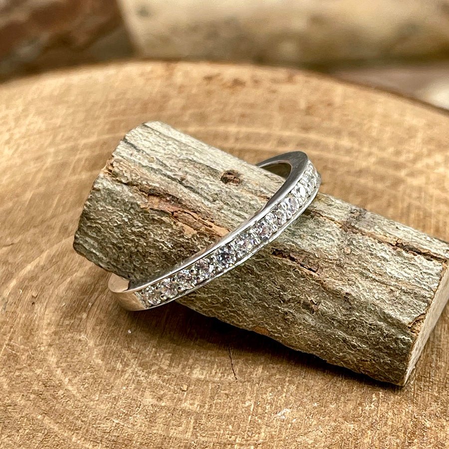 Bague femme I'M TOO ICY FOR U, BABY – argent 925 et zircons façon diamant serti demi - lune – bijoux fait main en argent 925 | Pitch & Néo