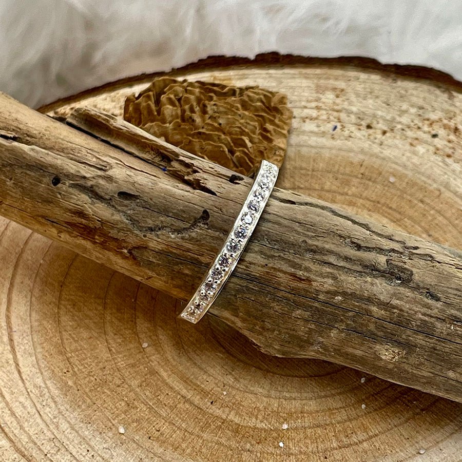 Bague femme I'M TOO ICY FOR U, BABY – argent 925 et zircons façon diamant serti demi - lune – bijoux fait main en argent 925 | Pitch & Néo