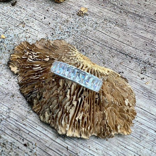 Bague femme SPOIL MY FINGER – anneau zircons taille baguette serti rail, argent 925 – bijoux fait main en argent 925 | Pitch & Néo