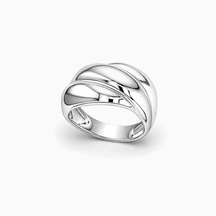 Bague large croisée femme argent 925 TWISTED GIRL – bijoux fait main en argent 925 | Pitch & Néo