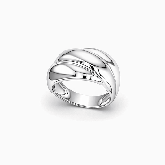 Bague large croisée femme argent 925 TWISTED GIRL – bijoux fait main en argent 925 | Pitch & Néo