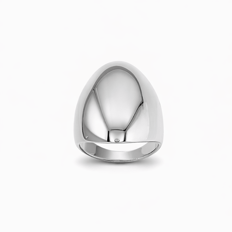 Bague large ovale miroir femme argent 925 TOO RICH TO TEXT BACK – bijoux fait main en argent 925 | Pitch & Néo