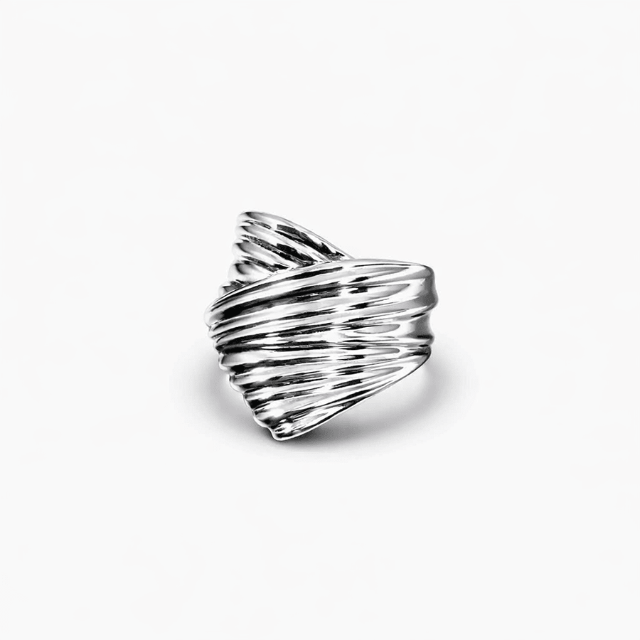 Bague large vague femme argent 925 PRIVATE SPLASH ONLY – bijoux fait main en argent 925 | Pitch & Néo