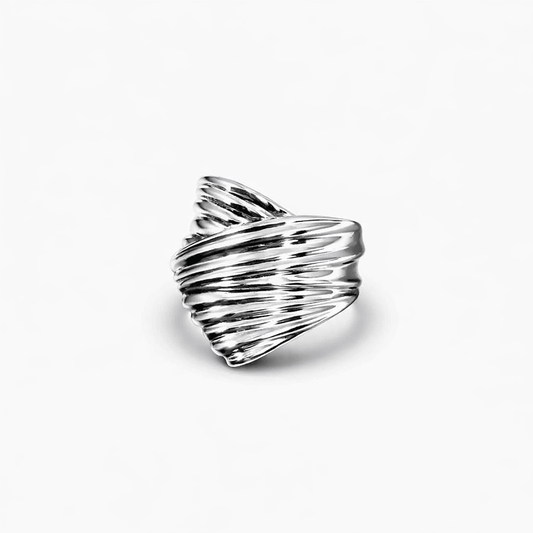 Bague large vague femme argent 925 PRIVATE SPLASH ONLY – bijoux fait main en argent 925 | Pitch & Néo