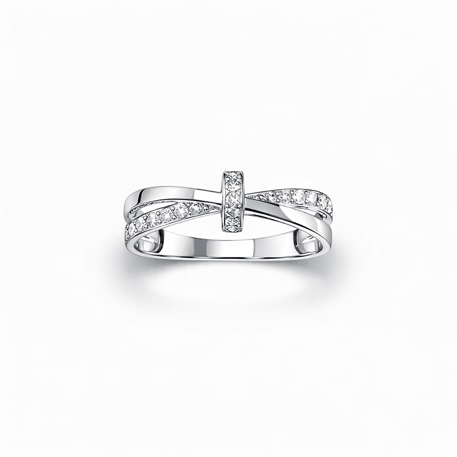 Bague nœud zircon femme argent 925 SHINE ME UP – bijoux fait main en argent 925 | Pitch & Néo
