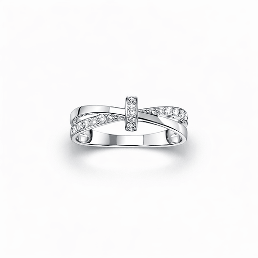 Bague nœud zircon femme argent 925 SHINE ME UP – bijoux fait main en argent 925 | Pitch & Néo