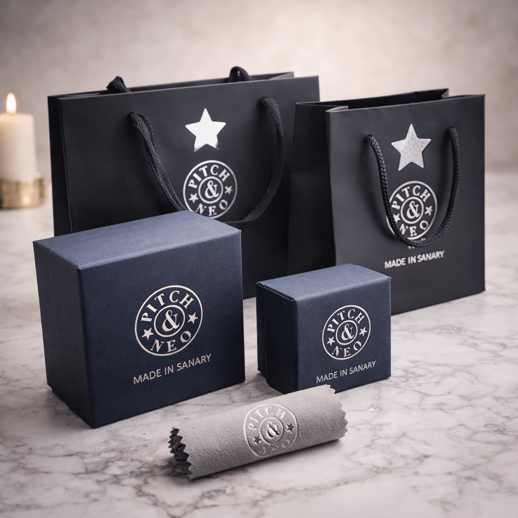 Boucles d’oreilles créoles femme argent 925 BLUE EYES, NO LIES – créoles pendantes, pendentif étoile zircon bleu – bijoux fait main en argent 925 | Pitch & Néo