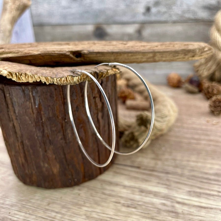 Boucles d’oreilles femme CIRCLE ME CRAZY – créoles argent 925, fil 2 mm – bijoux fait main en argent 925 | Pitch & Néo