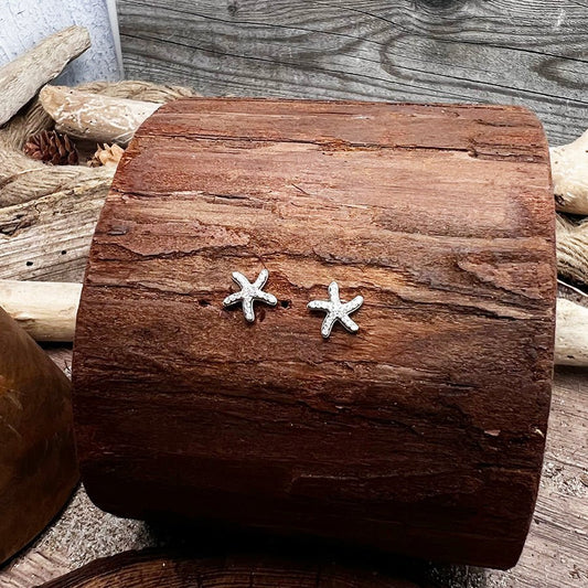 Boucles d’oreilles femme SALTY & SPARKLY – clous étoile de mer zircons et argent 925 – bijoux fait main en argent 925 | Pitch & Néo
