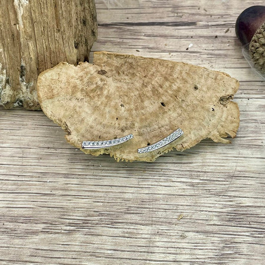 Boucles d’oreilles femme UPGRADE ME – barrettes grimpeur d’oreilles pavées de zircons façon diamant et argent 925 – bijoux fait main en argent 925 | Pitch & Néo