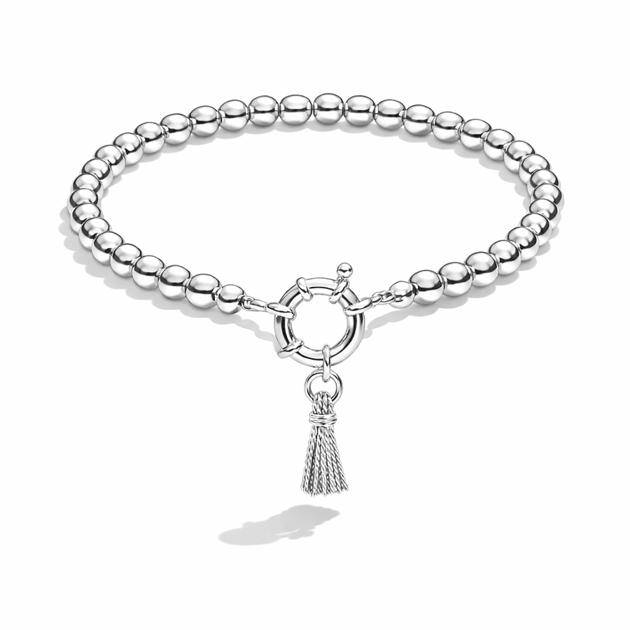 Bracelet boules argent 925 femme fermoir bouée pendentif pompon BUBBLE & BLING – bijoux fait main en argent 925 | Pitch & Néo