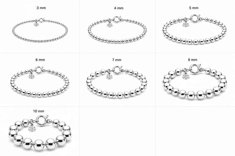Bracelet boules argent 925 femme fermoir SPOILED SILVER – bijoux fait main en argent 925 | Pitch & Néo
