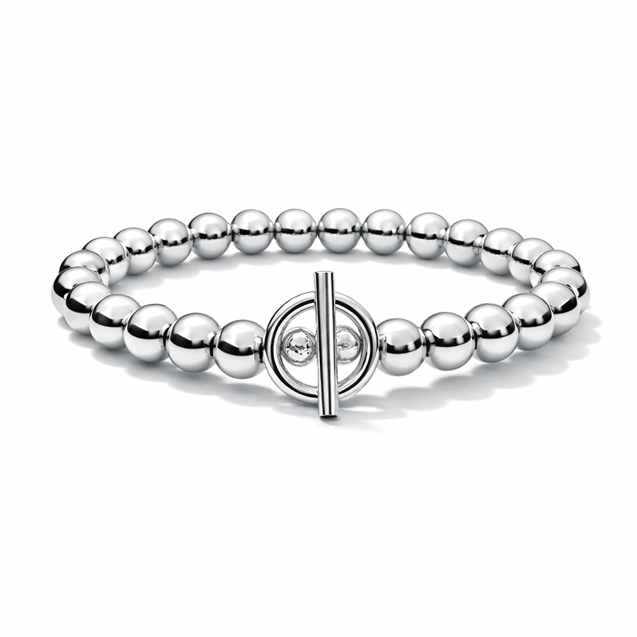 Bracelet boules argent 925 femme fermoir toggle TOGGLE ICON – bijoux fait main en argent 925 | Pitch & Néo