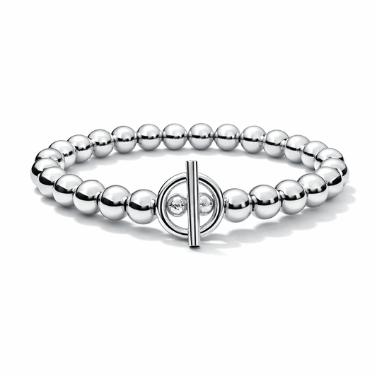 Bracelet boules argent 925 femme fermoir toggle TOGGLE ICON – bijoux fait main en argent 925 | Pitch & Néo