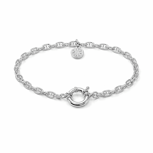 Bracelet femme ANCHOR ME, BABY – maille marine torsadée & fermoir bouée et argent 925 – bijoux fait main en argent 925 | Pitch & Néo