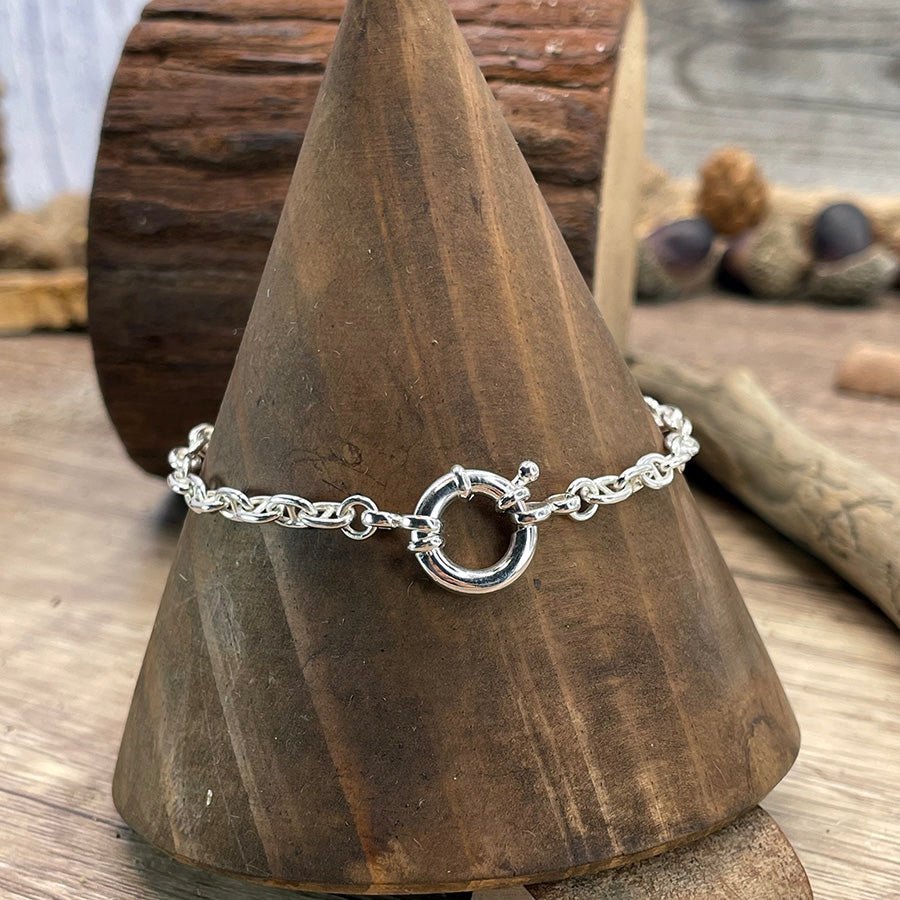 Bracelet femme ANCHOR ME, BABY – maille marine torsadée & fermoir bouée et argent 925 – bijoux fait main en argent 925 | Pitch & Néo