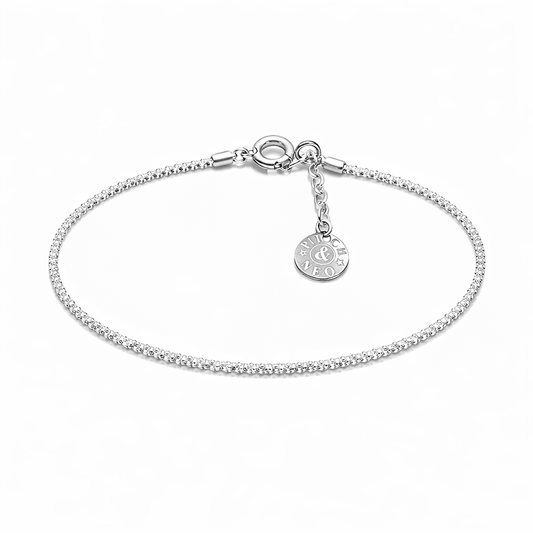Bracelet femme BOOGIE LIGHT – maille popcorn facettée scintillante en argent 925 – bijoux fait main en argent 925 | Pitch & Néo