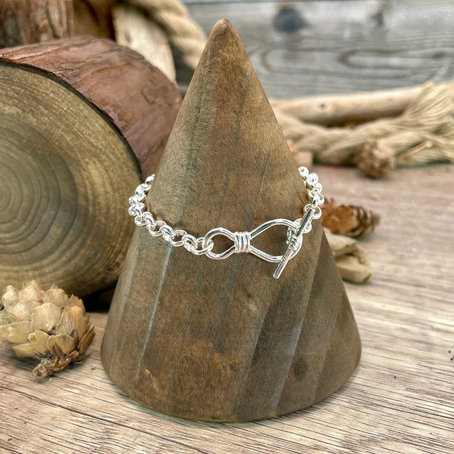 Bracelet femme FOREVER CHÉRI ! – chaîne jaseron épaisse & fermoir bijou infini et argent 925 – bijoux fait main en argent 925 | Pitch & Néo
