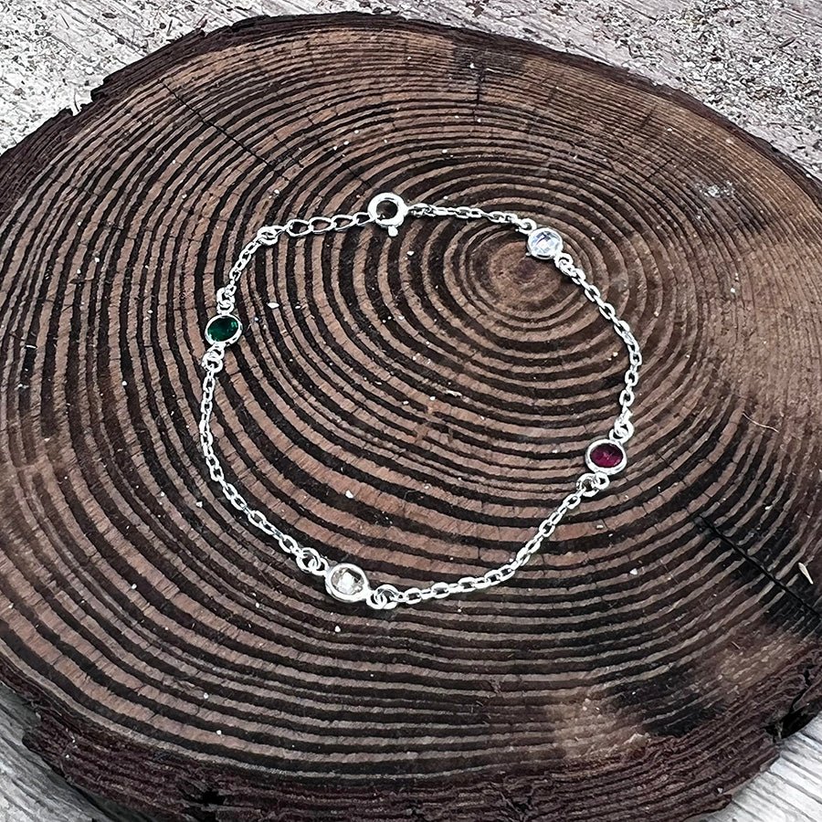 Bracelet femme RAINBOW JUICE – zircons façon diamant, rubis, saphir, émeraude, citrine et argent 925 – bijoux fait main en argent 925 | Pitch & Néo