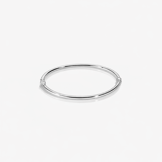Bracelet jonc femme argent 925 SHARP LINE – jonc ouvert biseauté – bijoux fait main en argent 925 | Pitch & Néo
